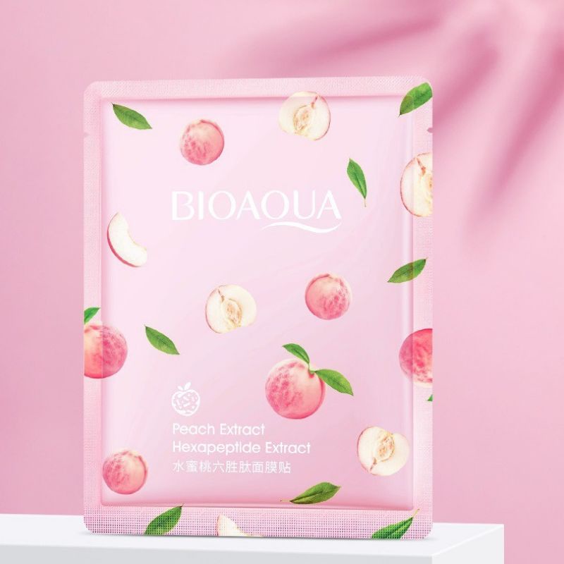 Bán sỉ 10 Mặt nạ giấy Bioaqua Trái Đào Peach giúp dưỡng ẩm, làm trắng, chăm sóc chuyên sâu 25ml
