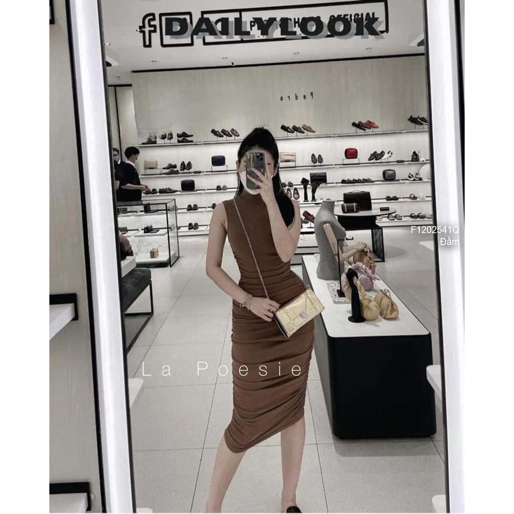 Đầm body thun dẻo nhún sát nách!