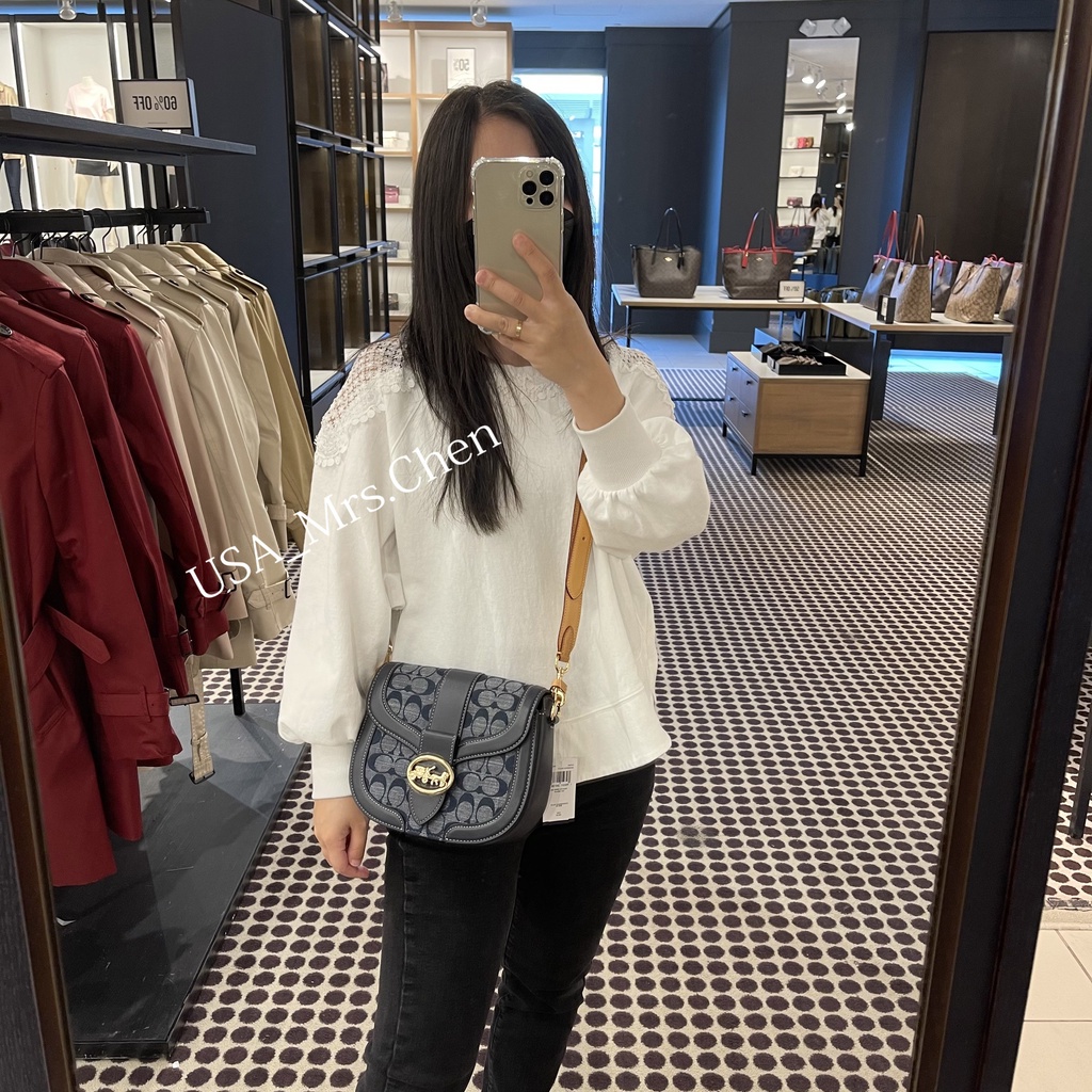 Túi Messenger COACH Saddle Bag, Hàng Chính Hãng Có Giấy Chứng Nhận Mua Hàng, Balo Đeo Bên, Có Thể Điều Chỉnh Độ Dài