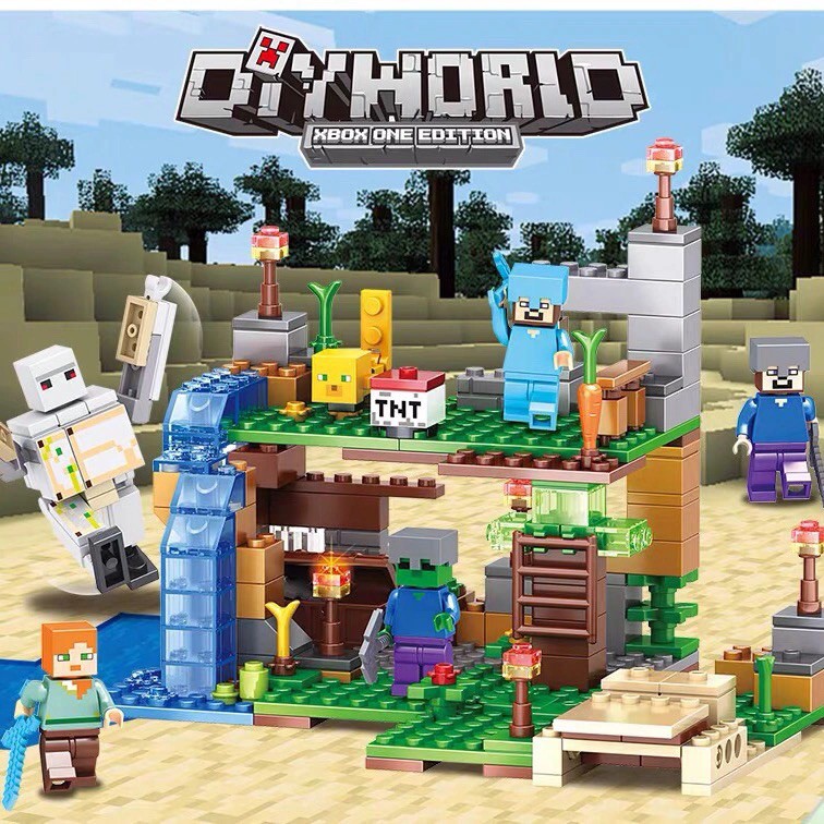 Bộ Lắp Ghép Lego 4 Trong 1 Hình Động Vật Trong Game Minecraft 2021