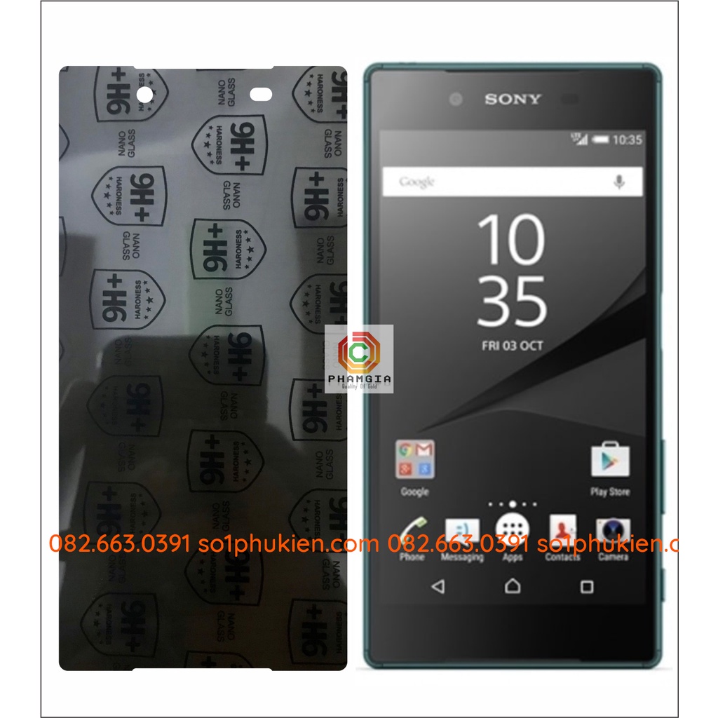 Dán cường lực chống nhìn trộm Sony Z1 / Z2 / Z3 / Z4 / Z5 / Z5 prenium dẻo nano