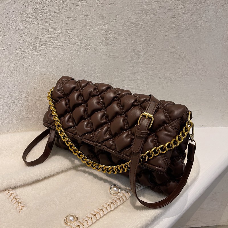 Túi đeo chéo IELGY mềm đính kim cương phong cách Hàn Quốc thời trang cho nữ