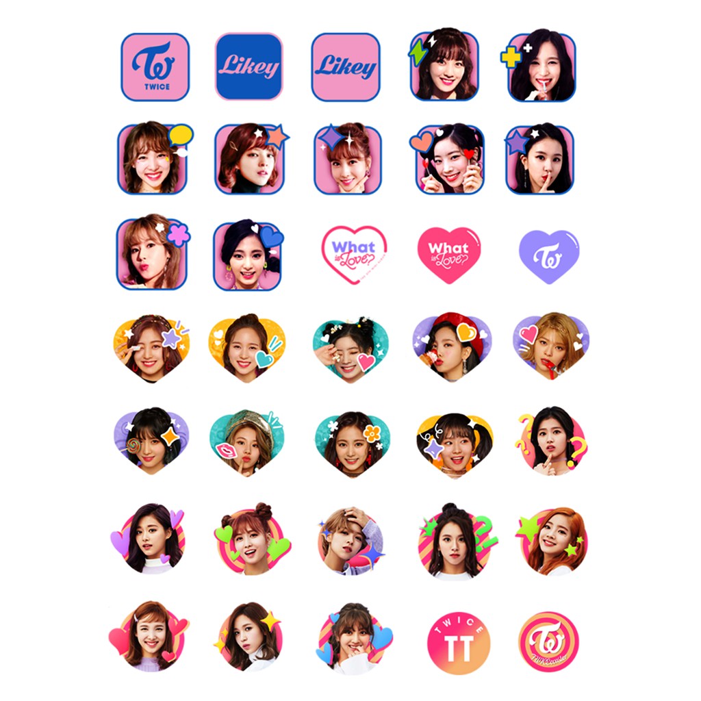 Sticker Twice siêu dễ thương ( gồm 35 sticker)