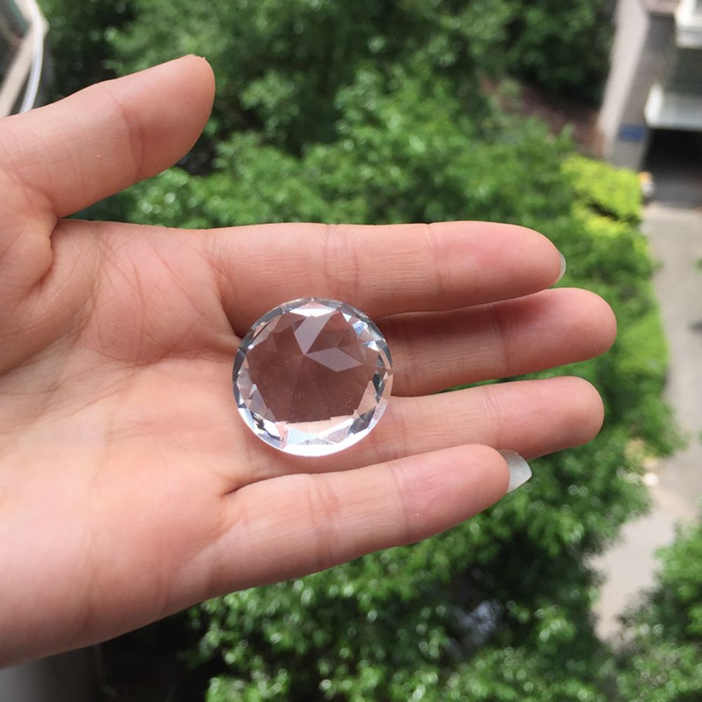 Đồ chặn giấy hình viên kim cương bằng thủy tinh trong suốt 40mm chất lượng cao dùng trang trí nội thất