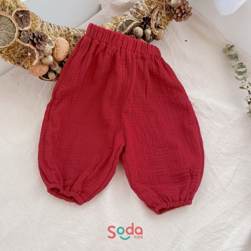 (Hàng thiết kế) Quần bom vải xô cho bé (09 màu)