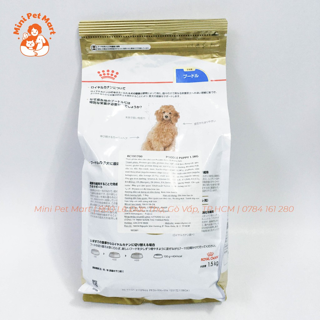 [1,5kg] Thức ăn hạt cho chó Poodle nhỏ ROYAL CANIN
