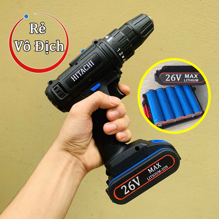 Khoan pin 26v Hitachi máy bắn vít hitachi