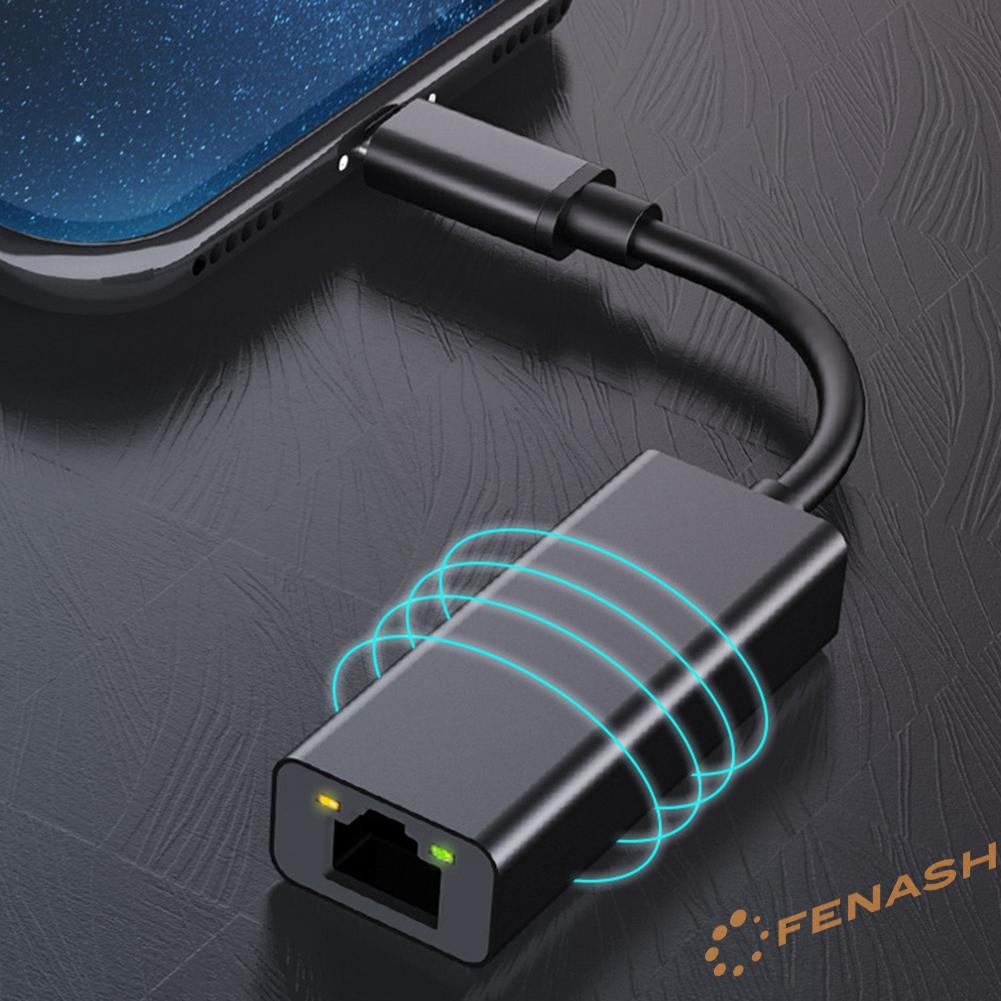 Cáp chuyển đổi cổng type-C sang RJ45 10/100mbps Lan Ethernet S3-8052-C chuyên dùng