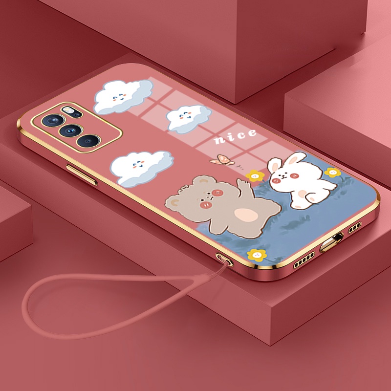 Ốp Điện Thoại Silicon Mềm Mạ Điện Chống Sốc Cho oppo reno 6 4g oppo a16 oppo reno 6z 5g oppo reno6 z 5g