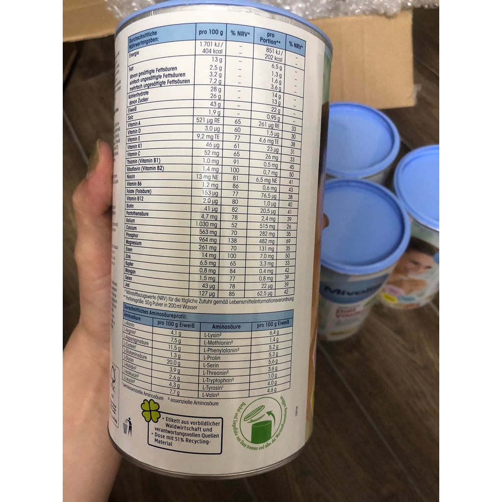 Sữa giảm cân Mivolis 500g