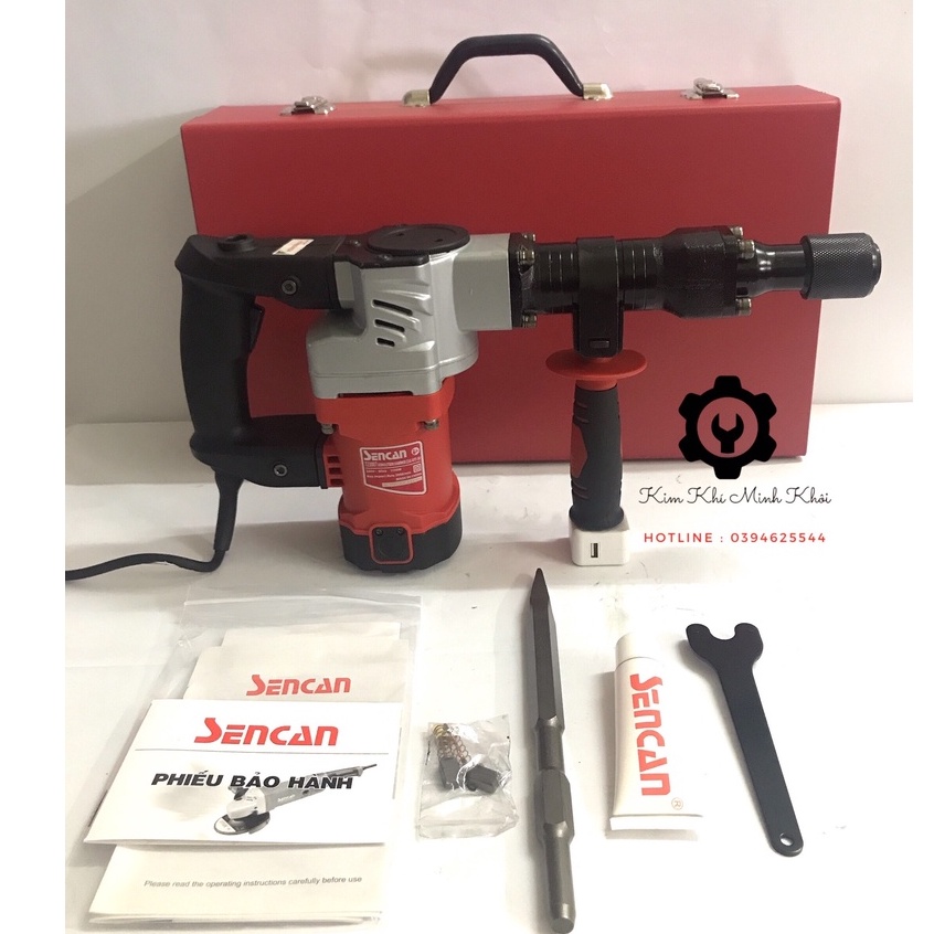 Máy chuyên đục bê tông Sencan 723007 mũi 17ly | Máy đục phá bê tông( cam kết lõi đồng, tặng kèm mũi khoan)