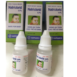 Muối sinh lý nhỏ mũi và mắt (1 lốc -10 lọ )