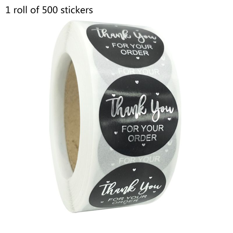 Bộ 500 Miếng Dán Chữ thank you Màu Vàng / Bạc Trang Trí Tiệc Cưới