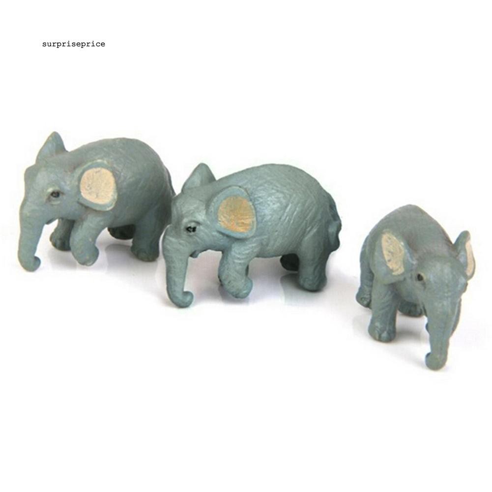 Set 2 tượng voi nhỏ trang trí tiểu cảnh