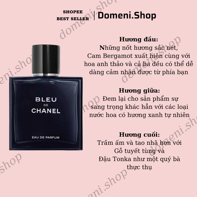 Nước Hoa Nam, Dầu Thơm BIeu EDP 100ml Thơm lâu 12h, Sang Trọng Cực Thơm