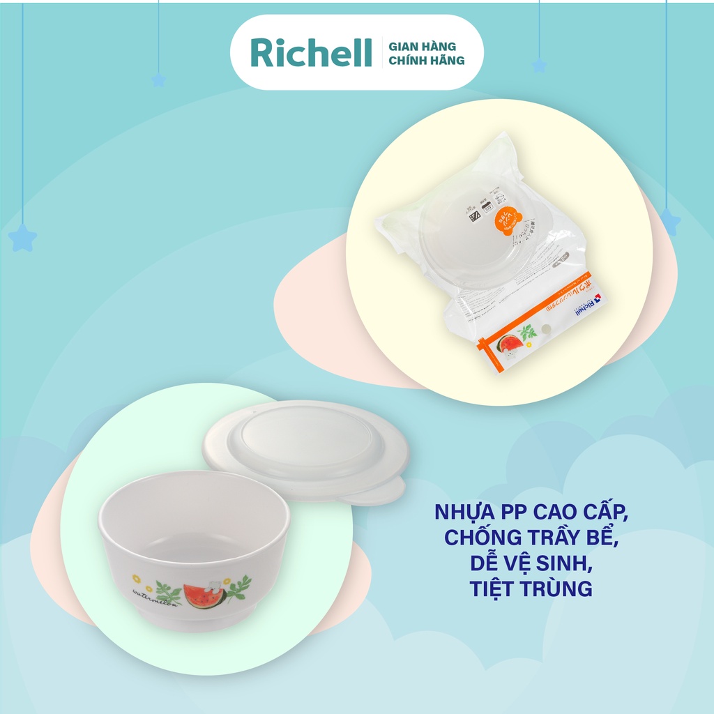 Chén ăn dặm có nắp RICHELL 280ml | Baby