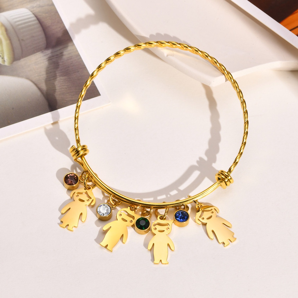 Vnox Vòng Tay Đá CZ Tùy Chỉnh Cho Nam Và Nữ