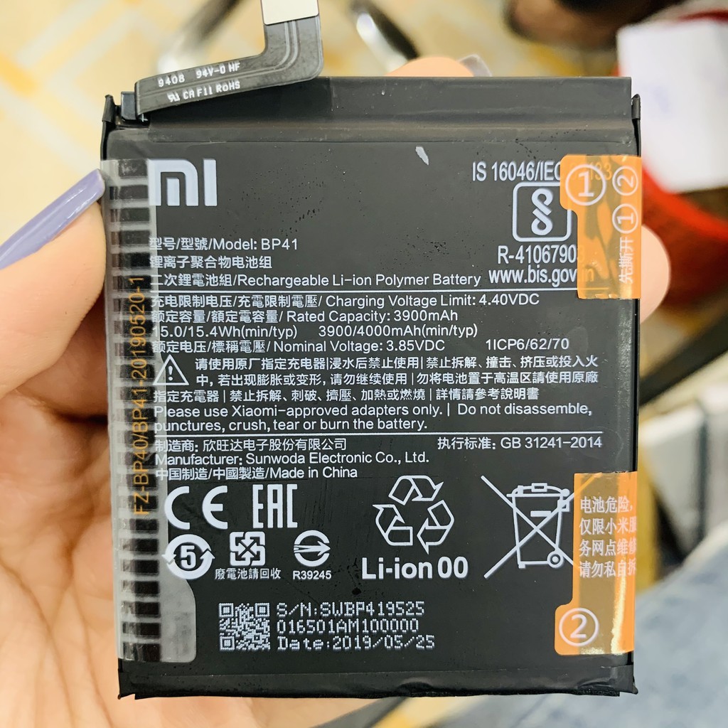Pin Xiaomi Mi 9T , K20 ( BP41) zin linh kiện, loại tốt