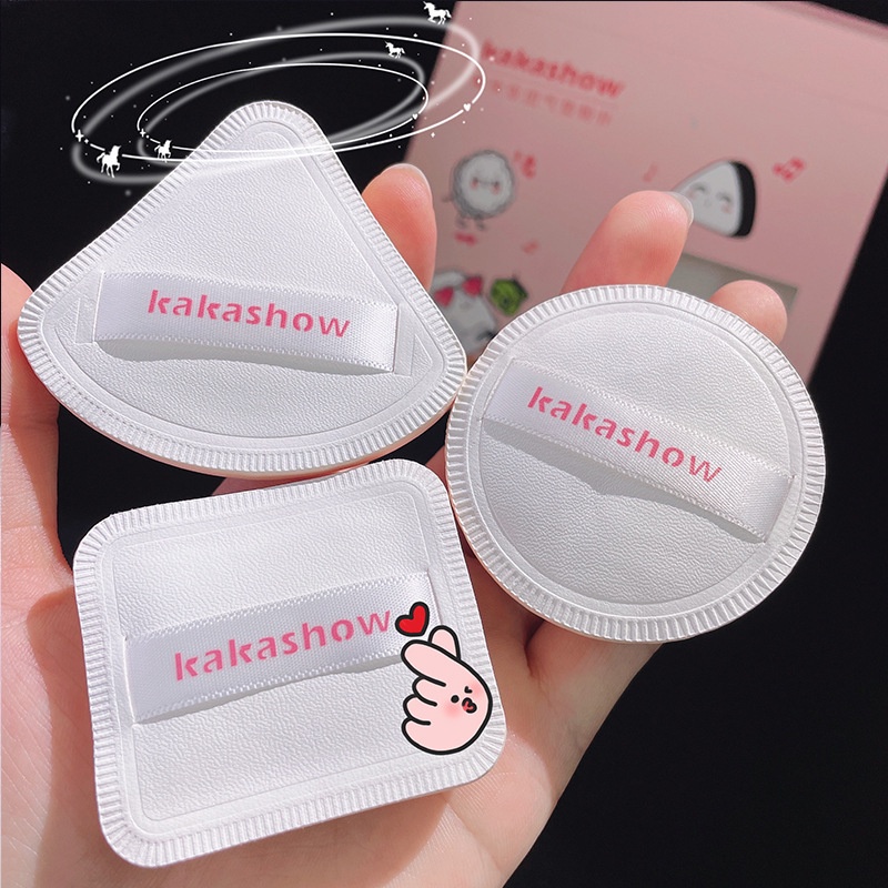 Bộ 3 Bông phấn marshmallow trở nên to hơn khi gặp nước, kem nền siêu mềm, lỏng, phấn phủ, ba loại trang điểm khô và ướt