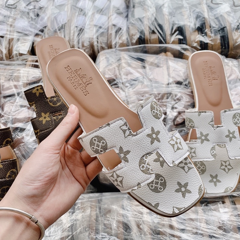 DÉP LÊ NỮ CHỮ H MÀU HỌA TIẾT TRANGBIHUE STORE