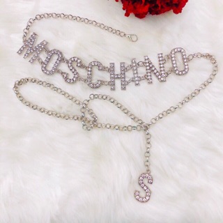 Thắt lưng Moschino đính đá