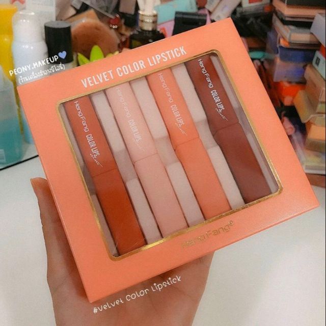 Set son make up 🍓HIỆU ỨNG NHUNG LỤA CỰC MƯỚT 🍓 Set 4 cây son sáp Velvet Color Lipstick Hengfang