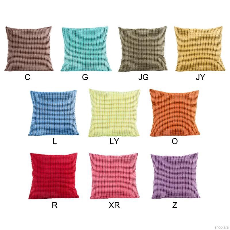 Household Decorative Pillowcases Sofa Cushion Cover Solid Soft Feeling Color Square Pillow Covers