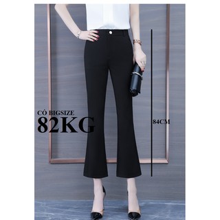 QUẦN ÂU ỐNG LOE KINA DÀI 84CM VẢI TUYẾT MƯA, có Bigsize 85KG