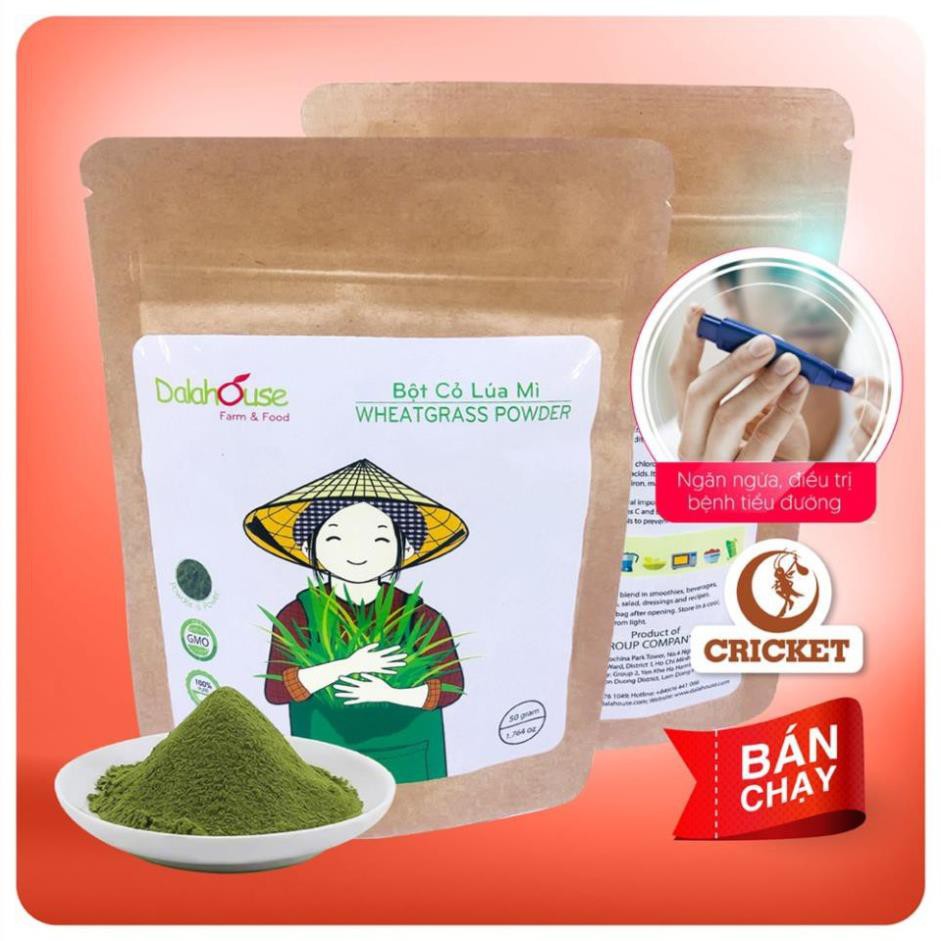 Bột Cỏ Lúa Mì Dalahouse 50g - Đơn hàng từ 150k trở lên được tặng 1 Tai Nấm Linh Chi loại 1