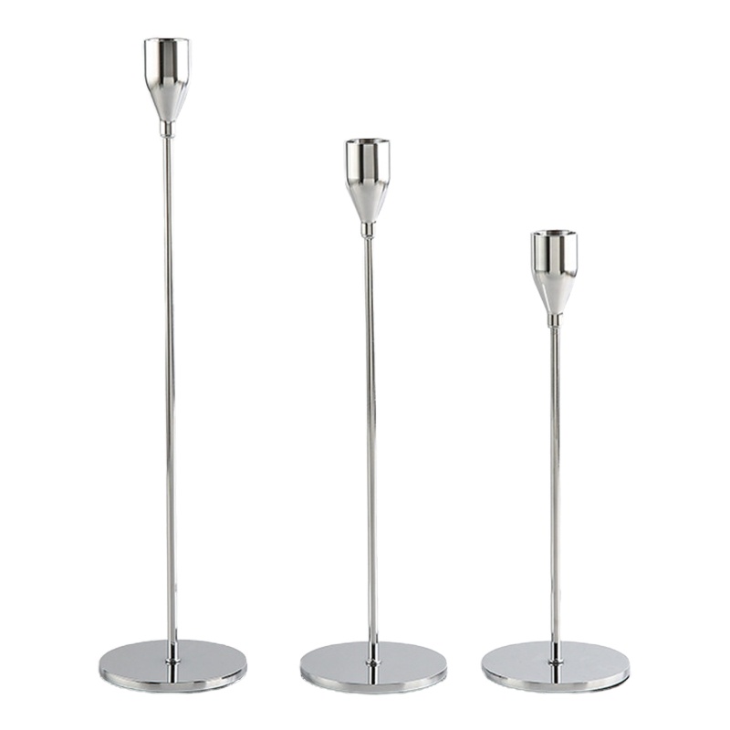 Bộ Giá Đỡ 3 Cột Bằng Kim Loại Sang Trọng Trang Trí Bàn Làm Việc / Tiệc Cưới / Nhà Cửa