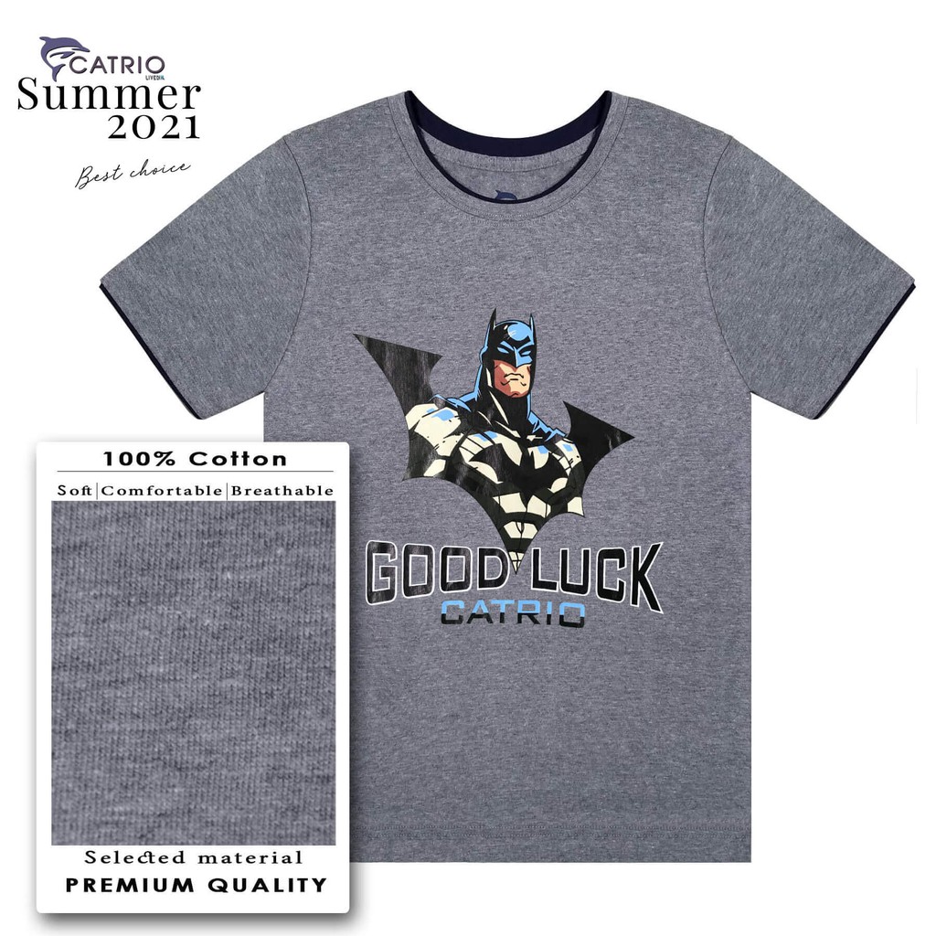 Áo thun cotton cộc tay bé trai batman goodluck 5-8 tuổi/ 9-12 tuổi