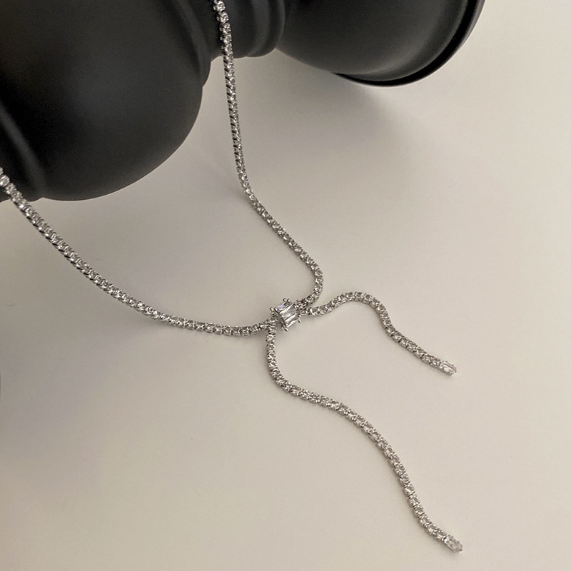 Vòng cổ Bạc Đính Đá Zircon Thời Trang Hàn Quốc 2022