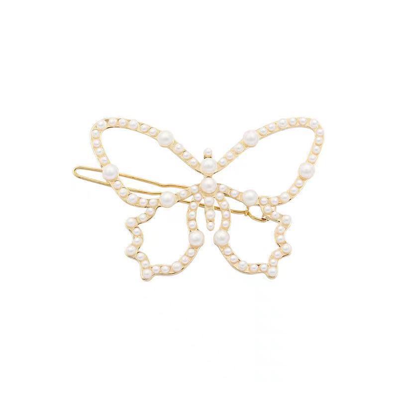 Kẹp Tóc Hình Bướm Đính Ngọc Trai Thời Trang Cho Nữ