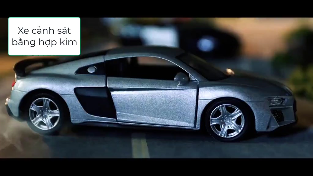 Xe cảnh sát KAVY bằng hợp kim chạy cót