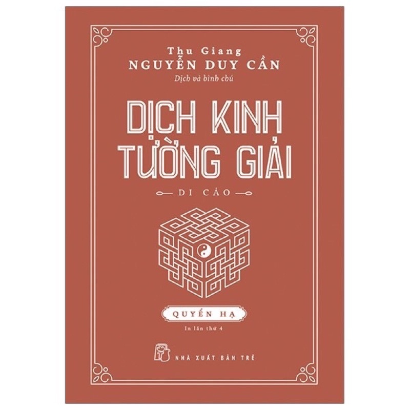 Sách - (Combo 2 Cuốn) Dịch Kinh Tường Giải - Di Cảo (Quyển Thượng + Quyển Hạ)