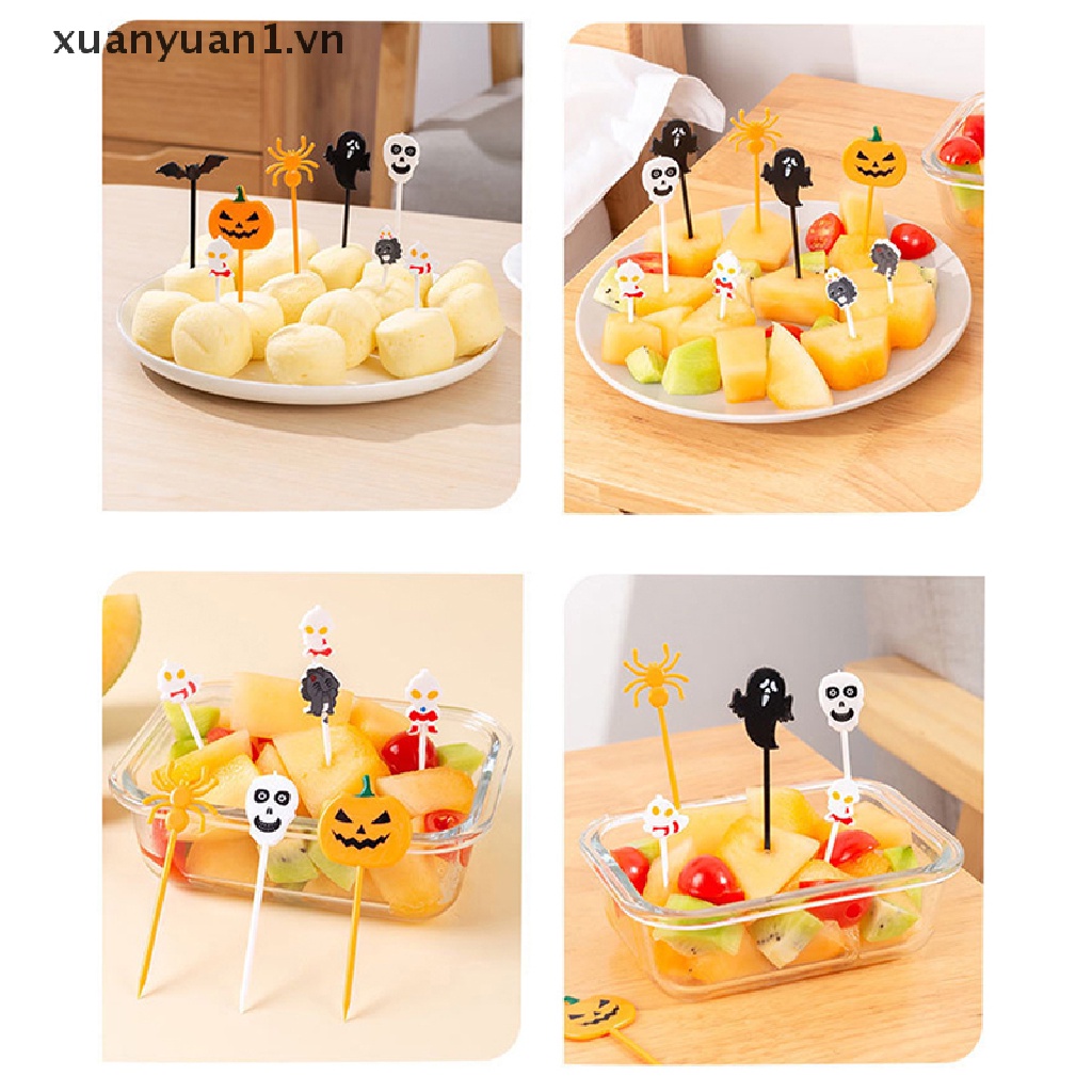 Set 10 / 6 Nĩa Ăn Trái Cây Bằng Nhựa Kiểu Dáng Dễ Thương