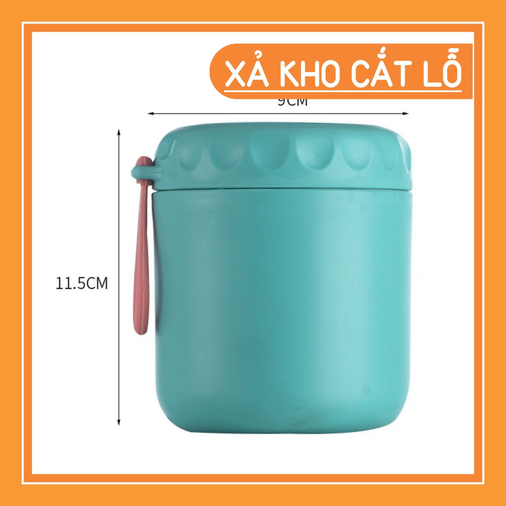 [Siêu rẻ] Cốc Ủ Cháo Giữ Nhiệt ELEFANCE Cho Bé Có Quay Xách, Ruột Bằng Inox 304 - Bình Ủ Cháo