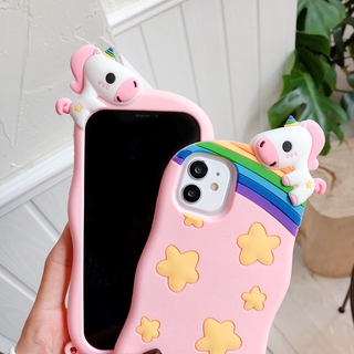 Ốp Lưng Mềm In Hình Kỳ Lân Dễ Thương Cho Iphone 11 Pro Max 8 7 6 6s Plus Xr Xsmax X Xs Se 2020