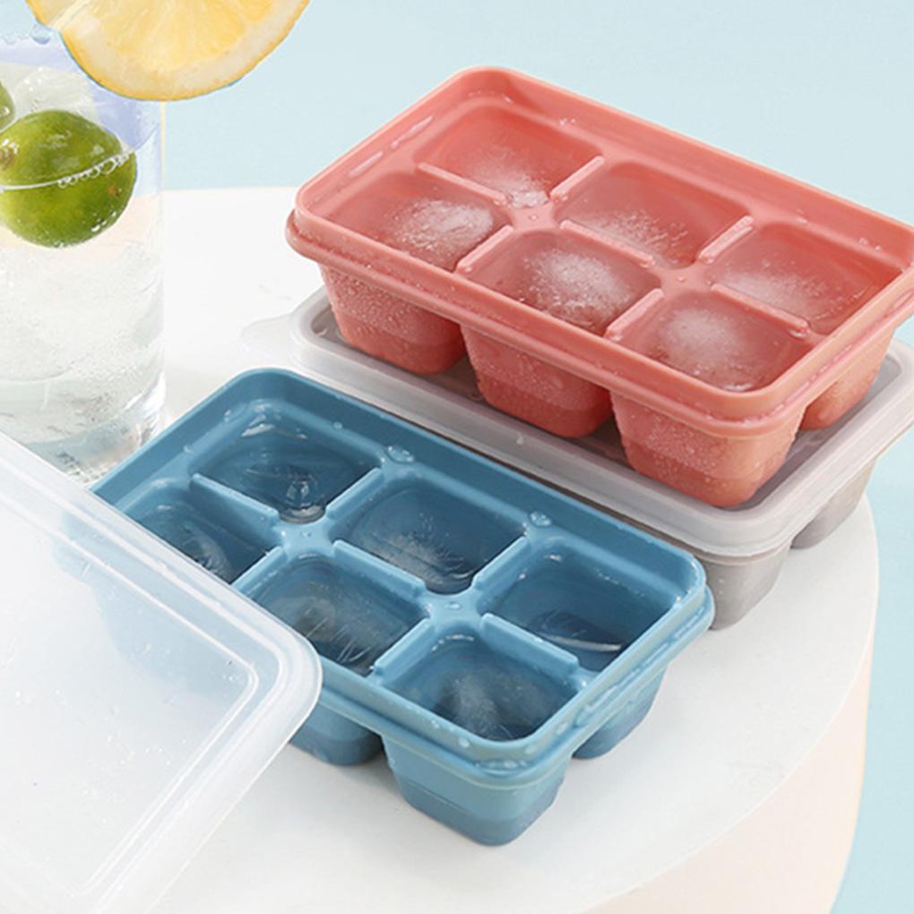Khuôn Làm Đá / Bánh / Pudding / Socola 6 Ô Có Thể Tái Sử Dụng DIY