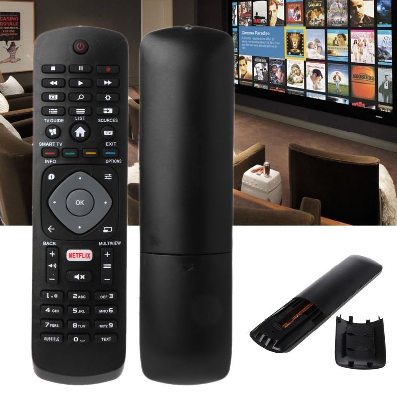 Điều Khiển Từ Xa Màu Đen Cho Tv Philips Netflix Smart Tv