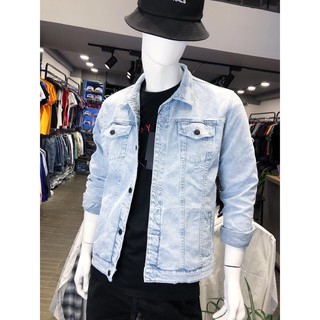 Áo Khoác Jean Nam Cúc Đen Kiểu Dáng Trẻ Trung Phong Cách-fashionstarno1