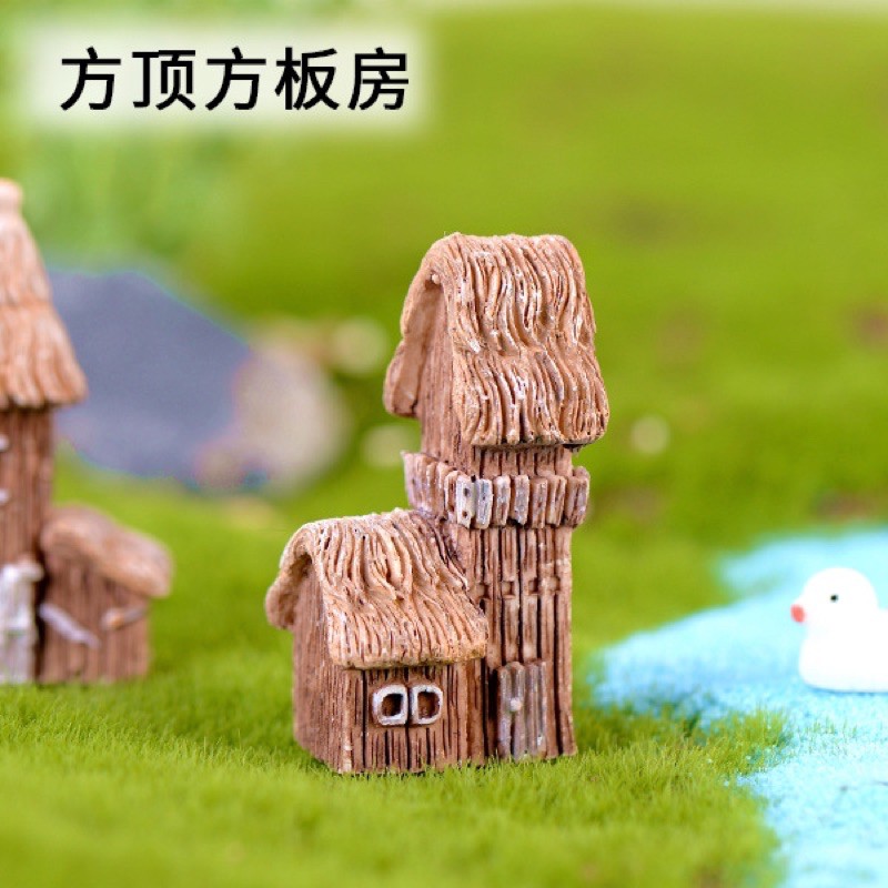 Nhà Mái Rơm - phụ kiện tranh trí tiểu cảnh sen đá - terrarium