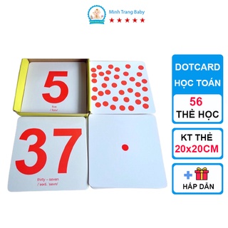 Bộ thẻ học thông minh Dotcard dạy trẻ học toán kích thước 21x21 cm - Flashcard cho bé
