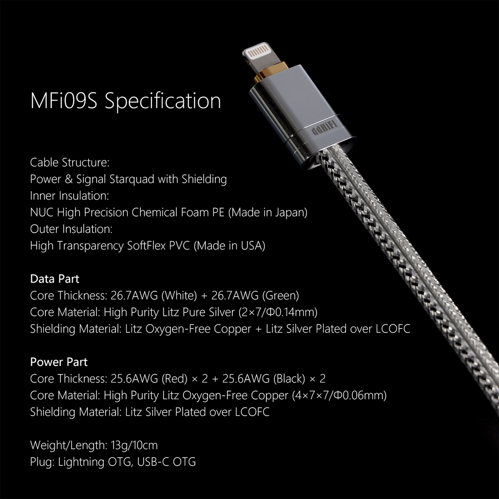 Cáp Kết Nối DDHiFi MFi09S  Cao Cấp