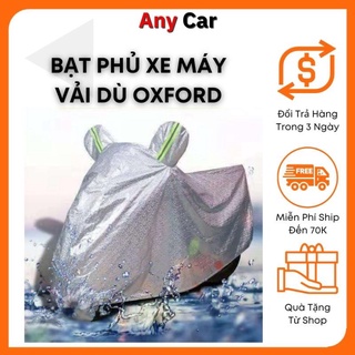Bạt phủ xe máy, bạt trùm xe máy tráng nhôm 3 lớp, vải dù oxford cao cấp, chống nắng, chống mưa, bụi bẩn