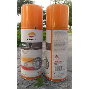 Chai xịt bảo dưỡng sên cao cấp, sên phốt cao su Repsol MOTO Chain Lube 400ml