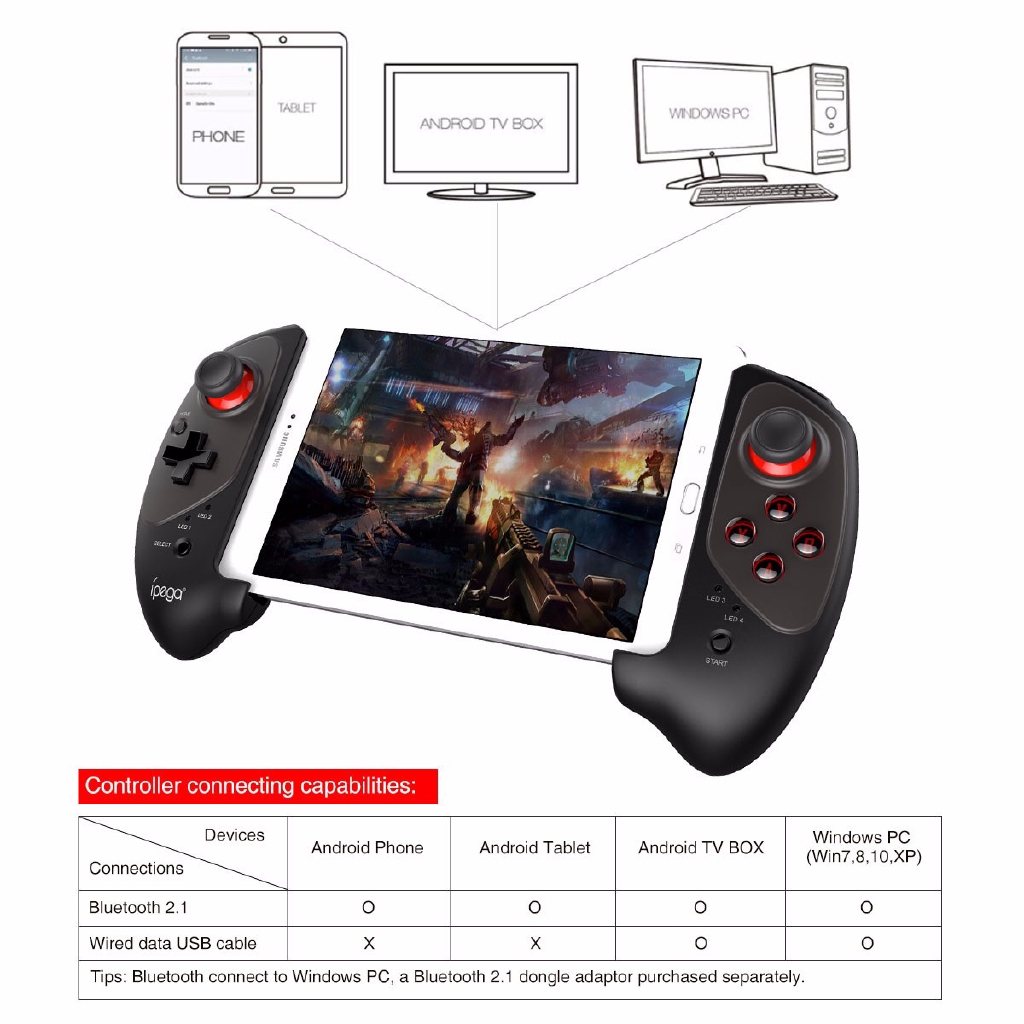 Tay Cầm Chơi Game Mocute 4th Generation 050 Kết Nối Bluetooth 3.0 Cho Điện Thoại / Tv Box