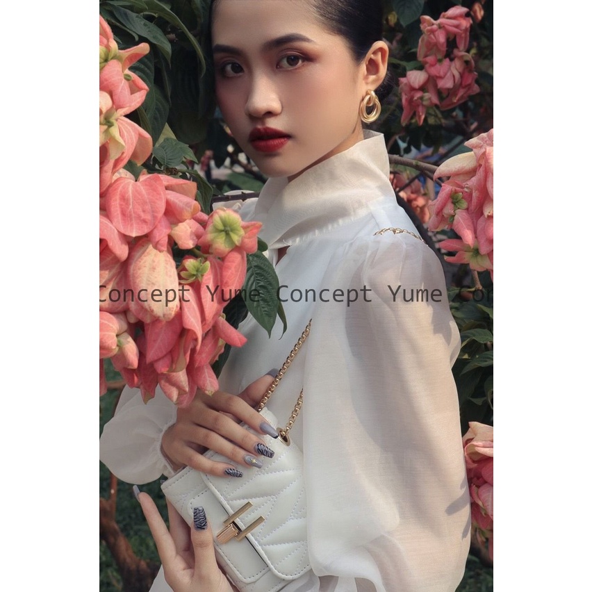 Đầm Dự Tiệc Tiểu Thư Tay Phồng Nơ Cổ - D0080 | BigBuy360 - bigbuy360.vn