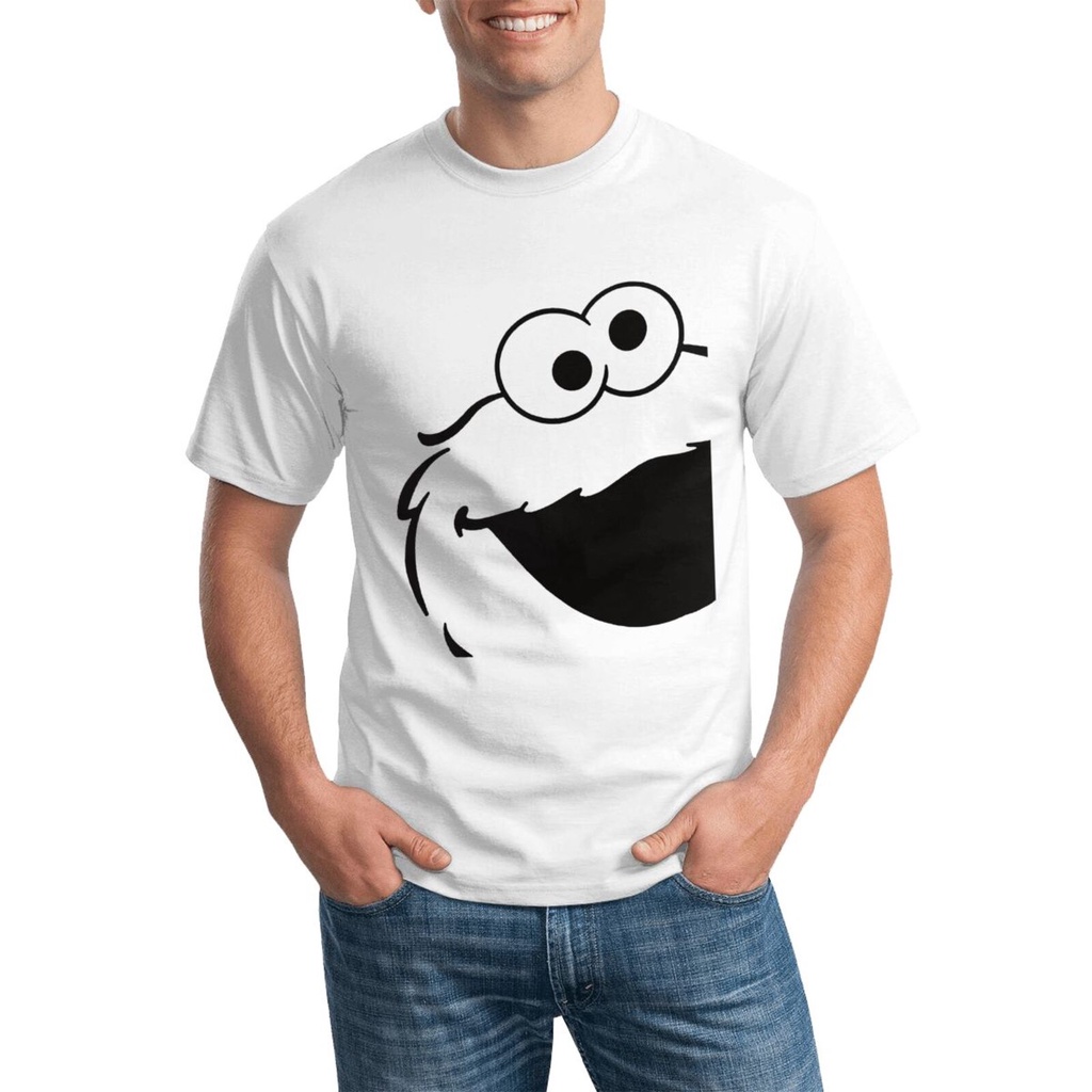 Soft Tee Cookie Monster Face Funny Men Cool Outwear