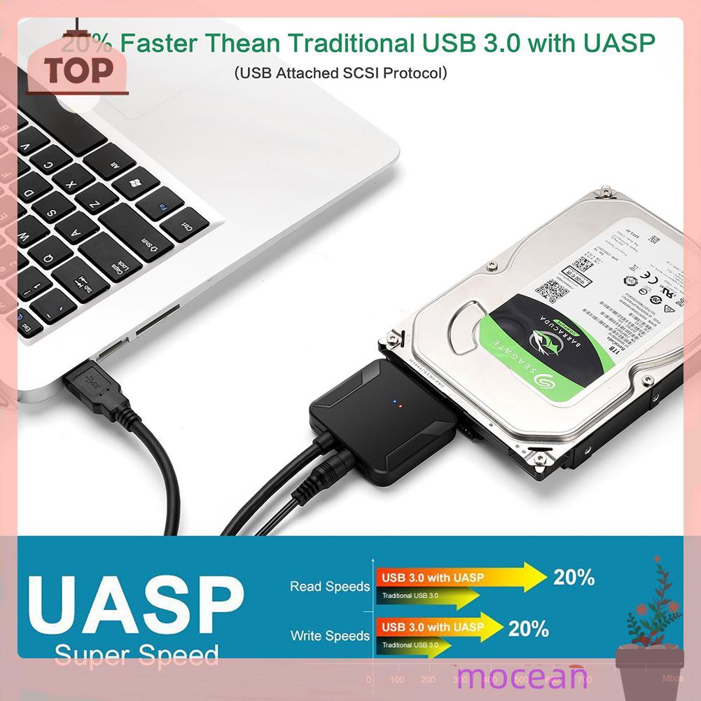 Dây Cáp Chuyển Đổi Usb 3.0 Sang Sata Cho 2.5 / 3.5 Inch Ssd Hdd